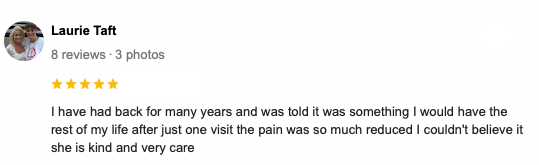 Chiropractic Hornell NY Testimonial Laurie
